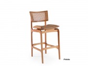 Conjunto Mesa Bistro Safira Cristal com 02 Banquetas 0.80 x 0.80 Redonda