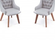 Cadeira com Capitone 20011 Nobre de Madeira Maciça