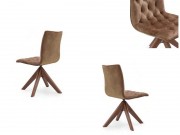 Cadeira Giratoria com Capitone 20017 Zahra de Madeira Maciça