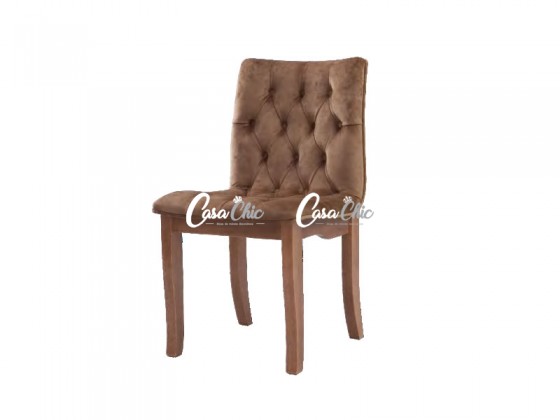 Cadeira com Capitone 20018 Zahra de Madeira Maciça