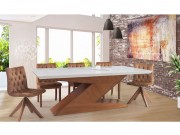 Cadeira Giratoria com Capitone 20017 Zahra de Madeira Maciça