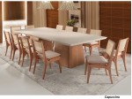 Conjunto Mesa de Jantar Aura Cristal com 12 Cadeiras 2.60 x 1.20 Retangular Conjunto Mesa de Jantar Aura Cristal com 12 Cadeiras 2.60 x 1.20 Retangular