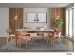 Conjunto Mesa de Jantar Flora com 06 Cadeiras 1.80 x 1.00 Retangular