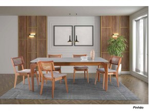 Conjunto Mesa de Jantar Nobreza Flora com 06 Cadeiras 1.80 x 1.00 Retangular