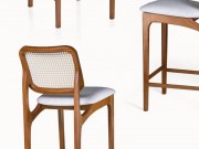 Banqueta Celia Encosto em Tela