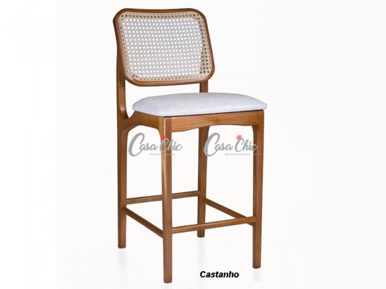 Banqueta Celia Encosto em Tela