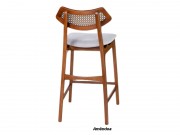 Banqueta Prisma Libia Encosto em Tela