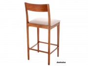 Banqueta Prisma Supreme Encosto em Madeira