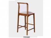 Banqueta em Madeira Maciça com Encosto em Tela BBAR14 Bragança