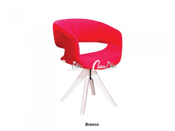 Poltrona Cadeira com Braço C012 Ivy de Madeira Maciça