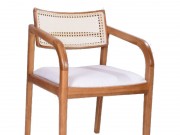 Poltrona Cadeira com Braço Esparta C028 Encosto em Tela