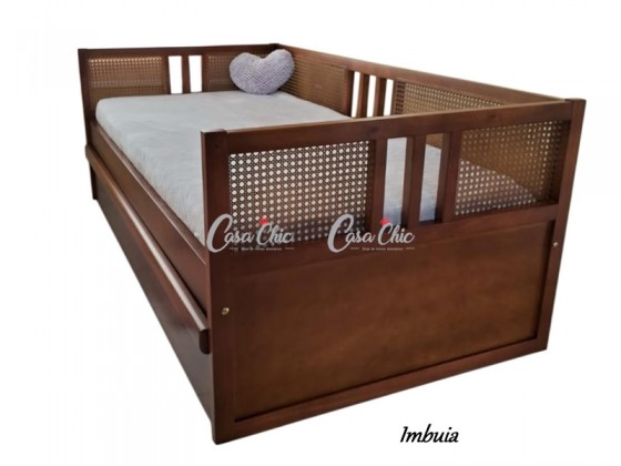 Cama Sofa Cama Bibox com Cama Auxiliar Realce Dubai com Tela