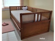 Cama Sofa Cama Bibox com Cama Auxiliar Realce Dubai com Tela