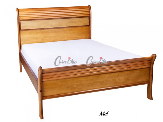 Cama Queen Size Moveis Moderno 4909 com Rattan