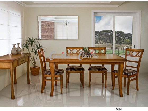Conjunto Mesa de Jantar Realce Inova com 04 Cadeiras 1.60 x 0.95 Retangular