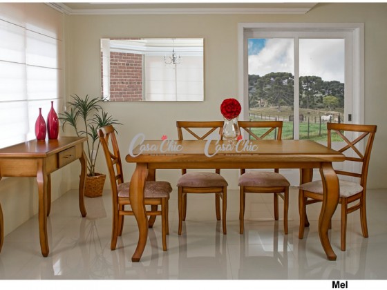 Conjunto Mesa de Jantar Realce Sofisticare com 06 Cadeiras 1.80 x 0.95 Retangular