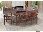 Conjunto Mesa de Jantar com 06 Cadeiras Tatui e Mesa Brioche Retangular 1.80 x 1.00