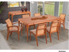Conjunto Mesa de Jantar Brioche Hanna com 06 Cadeiras 1.80 x 1.00 Retangular