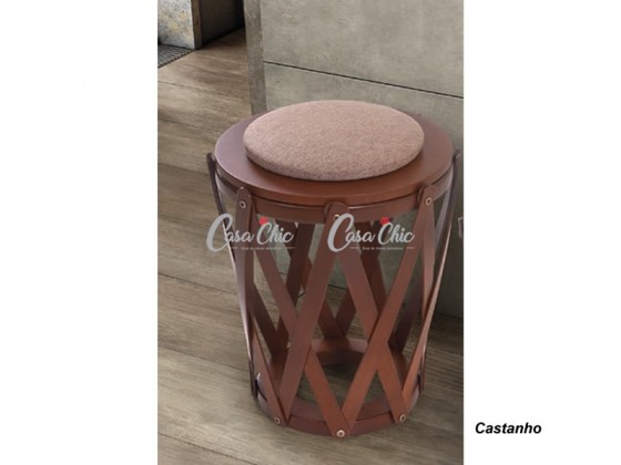 Banqueta Puff Brioche com Estofado