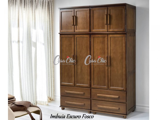 Guarda Roupa Armario Roupeiro Torneados São Jose 097 08 Portas 1.55 m