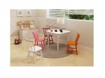 Conjunto Mesa Infatil para Criança Lisa com 04 Cadeiras 0.60 x 0.60 Quadrada