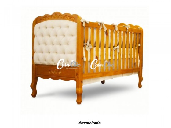 Berço Timber Baby Versailles Estofado COM FRETE GRATIS