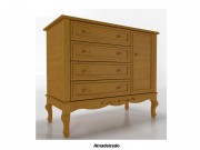 Comoda Timber Baby Versailles 04 Gavetas 1.15 m COM FRETE GRATIS