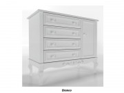 Comoda Timber Baby Versailles 04 Gavetas 1.15 m COM FRETE GRATIS