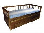 Cama Sofa Cama Bibox com Cama Auxiliar Palito 2312 com Gavetas 
