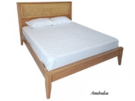 Cama Queen Size em Madeira Maciça 25004 Isadora com Tela Toscana Moveis Cama Queen Size em Madeira Maciça 25004 Isadora com Tela Toscana Moveis