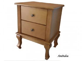 Mesa de Cabeceira Criado Mudo 02 Gavetas 6201 Florença Toscana Moveis